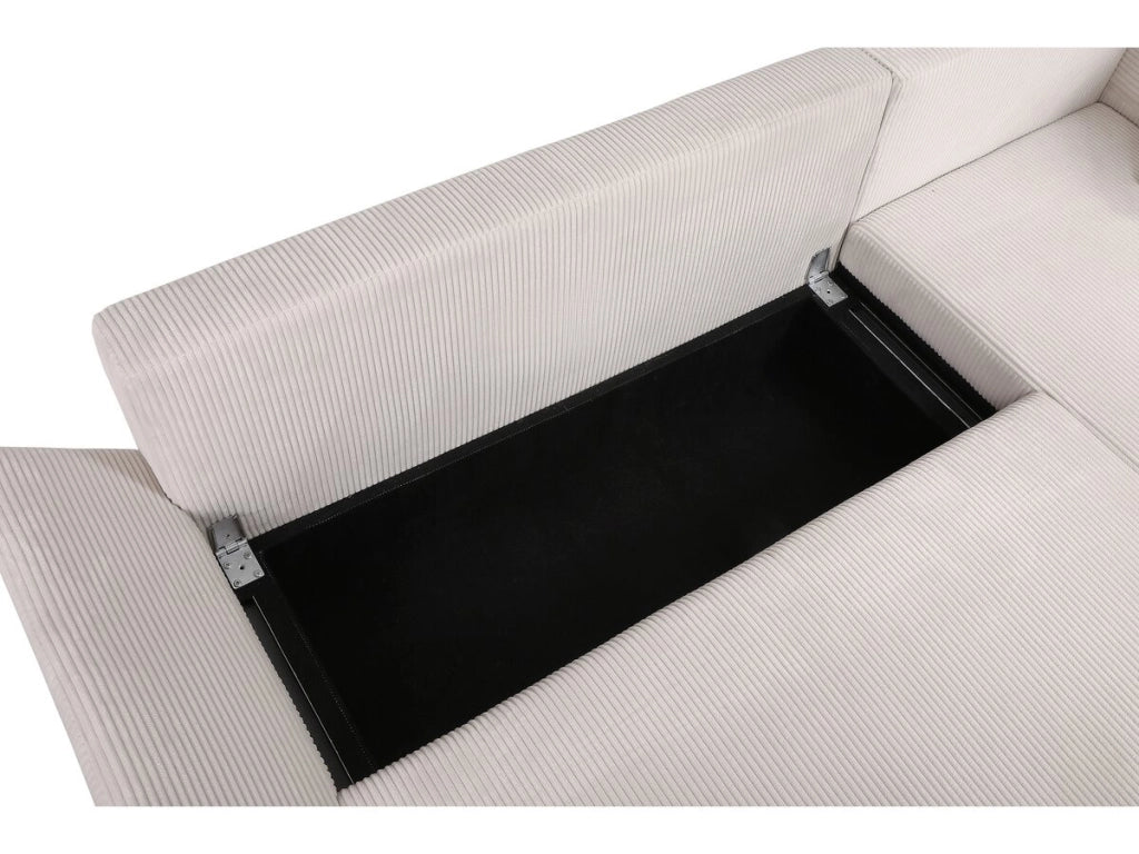 Divano angolare "Vaugirard II" in velluto a coste - 3 posti - Beige