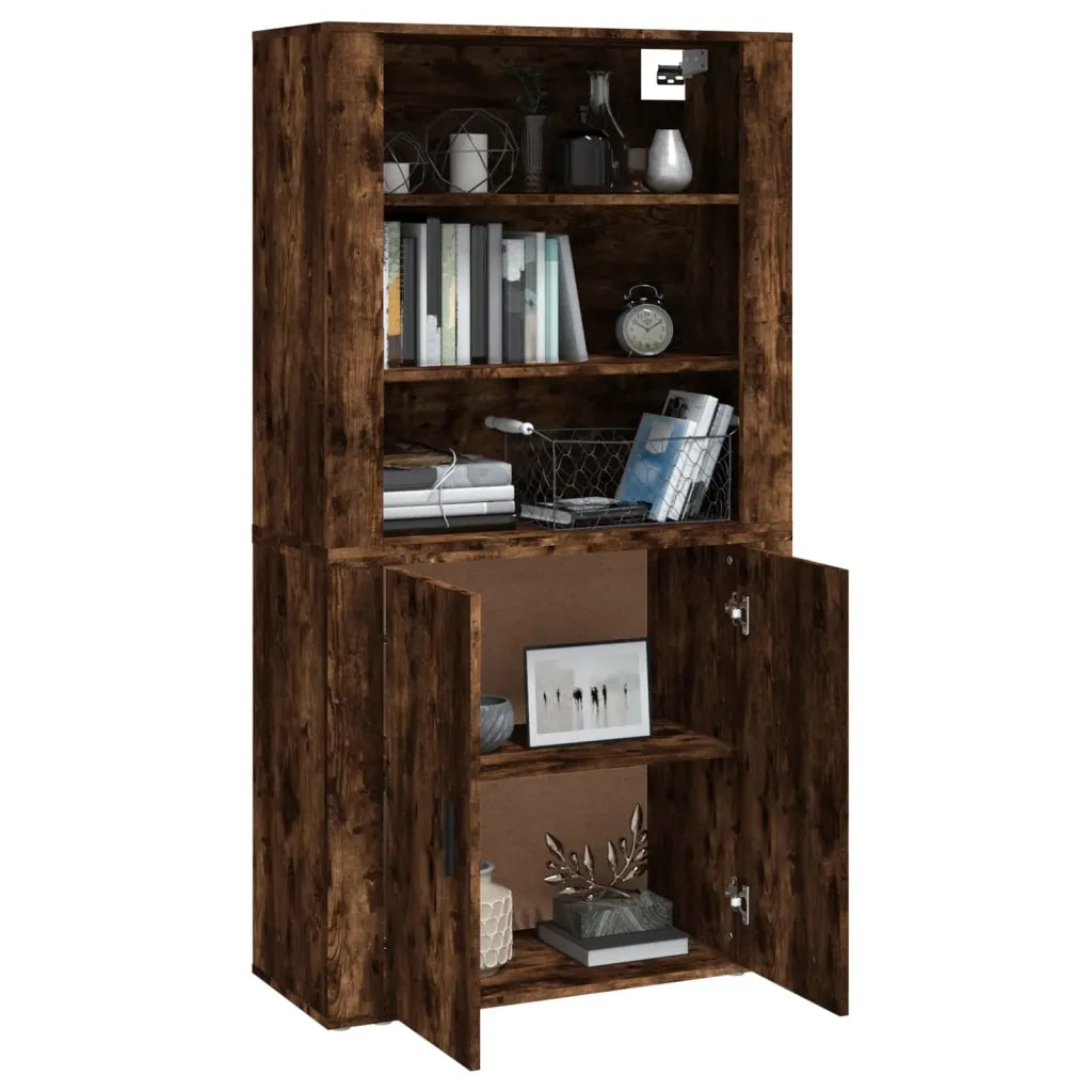 Credenza | Madia | Buffet da pranzo | Armadio da pranzo Rovere Fumo in Legno Multistrato