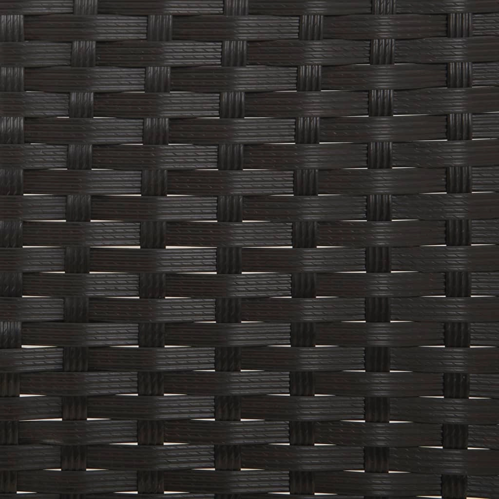 Panca da giardino mobili da esterno per patio panca da terrazza a 2 posti con cuscini resina intrecciata nera 02_0011778