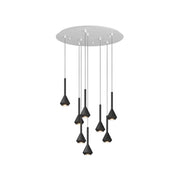 Lampadario Moderno Aygo Metallo Bianco Nero 8 Luci Gu10