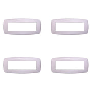 Placca Slim Serie Space 7P Colore Bianco Compatibile Con Bticino Living Light