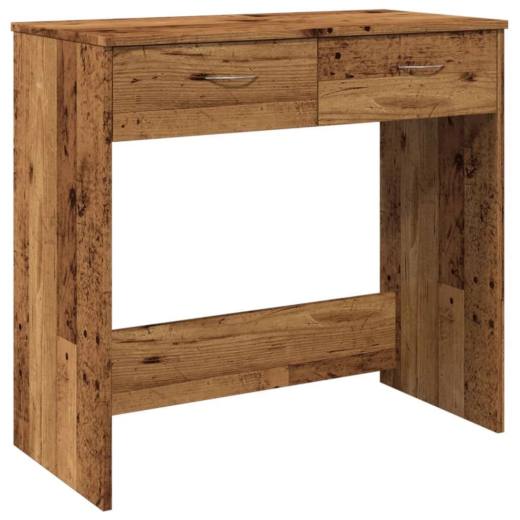 Scrivania tavolo postazione di lavoro mobile per computer studio stile legno antico 80 x 40 x 75 cm legno ingegnerizzato marrone 02_0023971