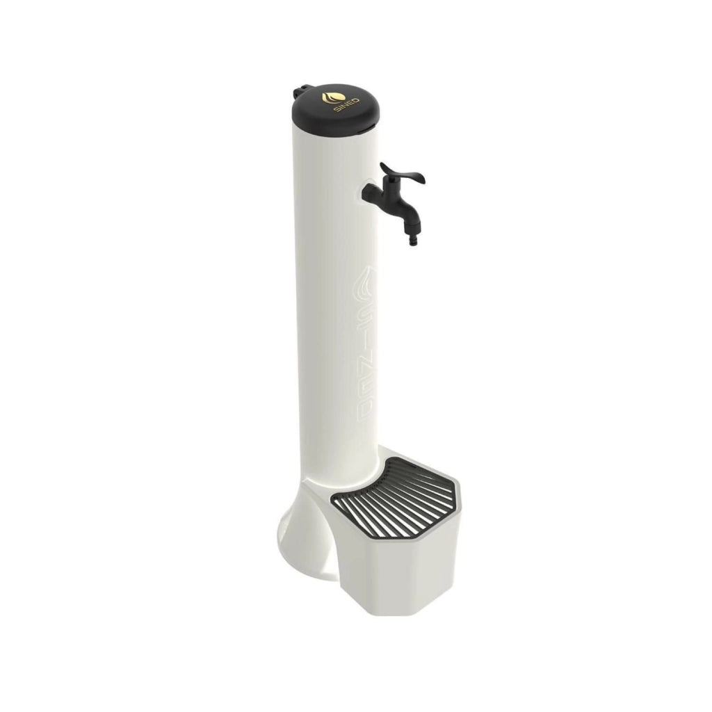 Sined Kit Tritone Fontana Per Esterno Con Secchiello Da 5 Litri In Polietilene Bianco Realizzato In Polietilene Ad Alta Resistenza