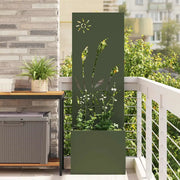 vidaXL Vaso da Giardino con Pannello Decorativo Oliver verde