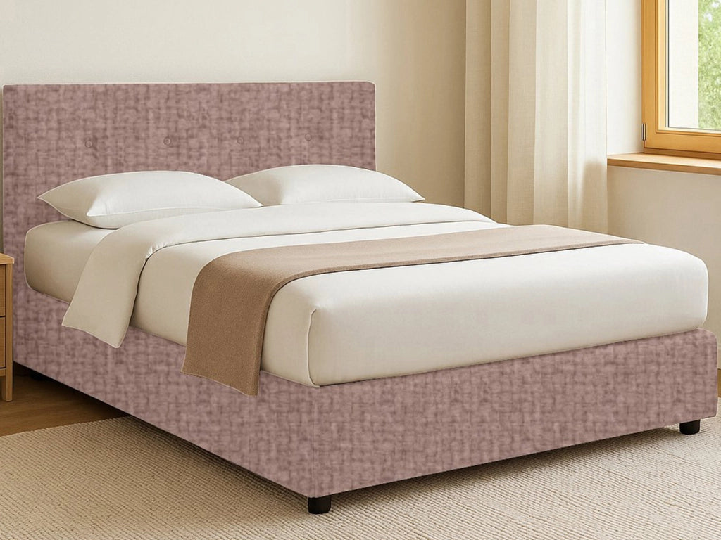 Chichester, Letto Singolo Sfoderabile Made in Italy, Rosa Antico