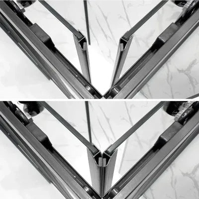 Kit guarnizioni magnetiche nero opaco 200 cm per box doccia 5-6 mm