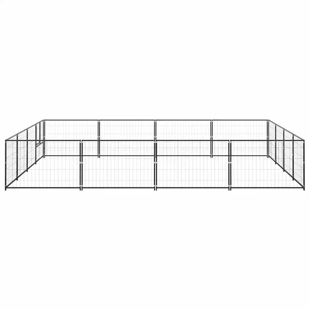 Gabbia per Cani Nera 16 mÂ² in Acciaio cod mxl 49228
