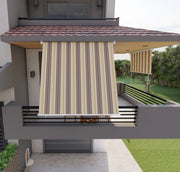 Tenda da sole per balcone con bracci, impermeabile 200cm Beige Marrone Golisa