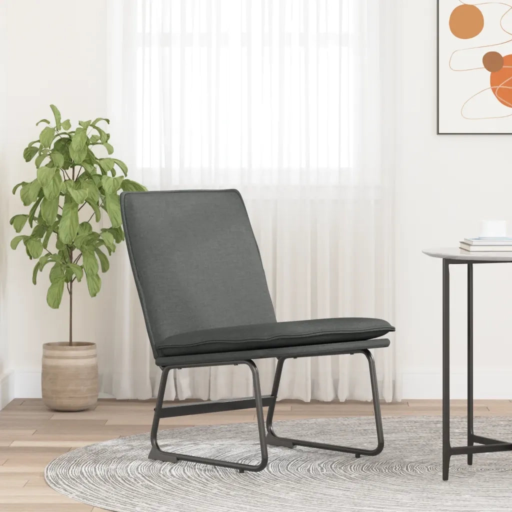 Sedia Lounge Grigio Scuro 52x75x76 cm in Tessuto 351313