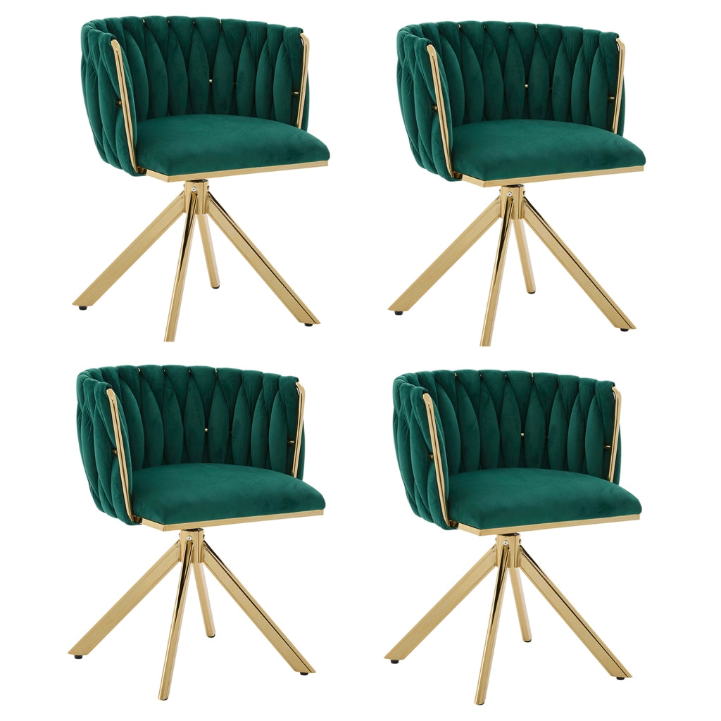 Poltrona in Velluto Girevole con Struttura in Metallo ¨C MINIMAL ¨C Set 2 Pezzi