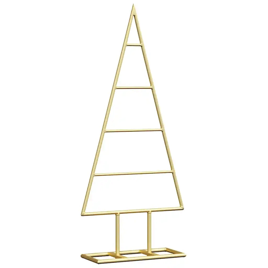 Albero di Natale in metallo con supporto Oro 60 cm