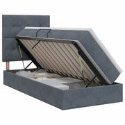 Letto con contenitore e materasso Grigio Scuro 100 x 200 cm 3459670