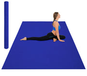 Tappeto Per Esercizi Grande XXL 180 x 200 Cm Antiscivolo Resistente Tappetino Allenamento Casa Palestra Materassino Fitness Pilates Yoga In Pvc Arrotolabile Facile Trasporto  Blu