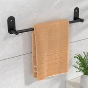 Supporto asciugamano bagno senza forare nero 45 cm, Supporto asciugamano bagno in acciaio inossidabile SUS304, Decorazione moderna per bagno supporto asciugamano, Supporto asciugamano bagno autoadesivo.
