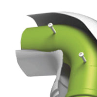 Curva 90 gradi coassiale di d60-100 mm in pp per caldaia e scaldabagno a condensazione