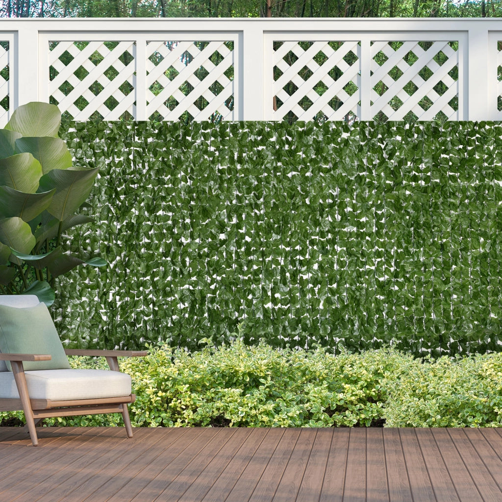 Siepe Artificiale Frangivista ¨C Xylo ¨C Verde Scuro 3x1m Anti-UV Foglie Realistiche