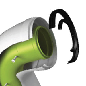 Curva 90 gradi coassiale di d60-100 mm in pp per caldaia e scaldabagno a condensazione