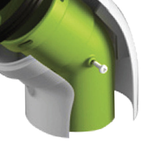 Curva 45 gradi coassiale di d60-100 mm in pp per caldaia e scaldabagno a condensazione