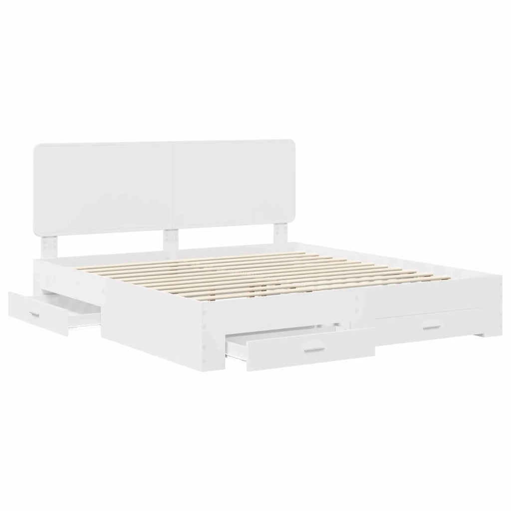 Struttura del letto Bianco 180 x 200 cm Legno multistrato