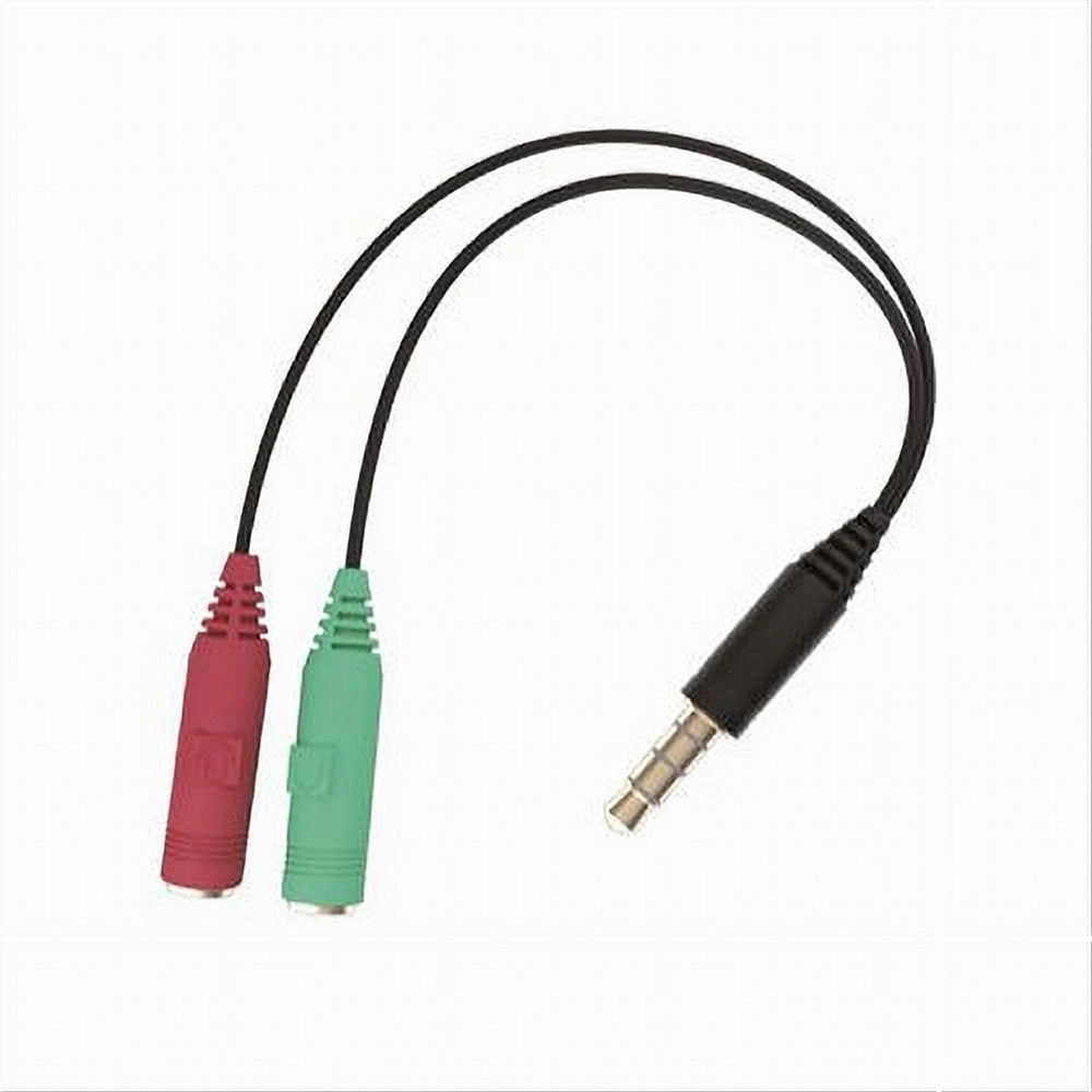 Trade Shop - Adattatore Cavo Aux 3.5mm Maschio A 2x Aux Microfono Femmina Audio Maxtech Aux-2f -