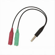 Trade Shop - Adattatore Cavo Aux 3.5mm Maschio A 2x Aux Microfono Femmina Audio Maxtech Aux-2f -