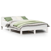 Letto matrimoniale | Letto per adulti | Letto senza Materasso Bianco 140x200 cm Legno Massello di Pino