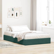 Letto ottomano Verde Scuro 120 x 200 cm Velluto