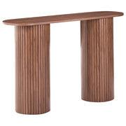 Consolle marrone scuro in MDF con gambe scanalate 120 cm design classico-moderno