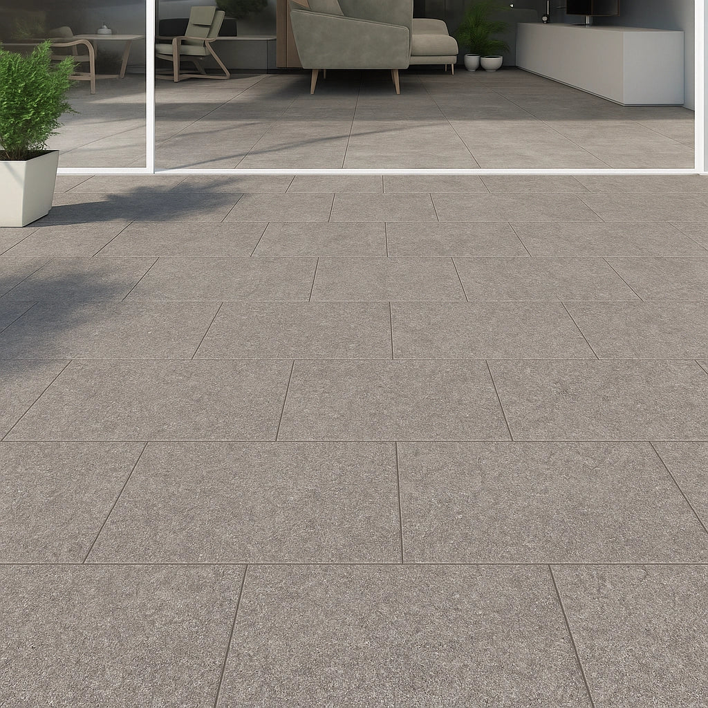 Piastrella gres porcellanato rettificata quarz antracite r10 30x60 cm *** misura 10,80 m2, confezione 1
