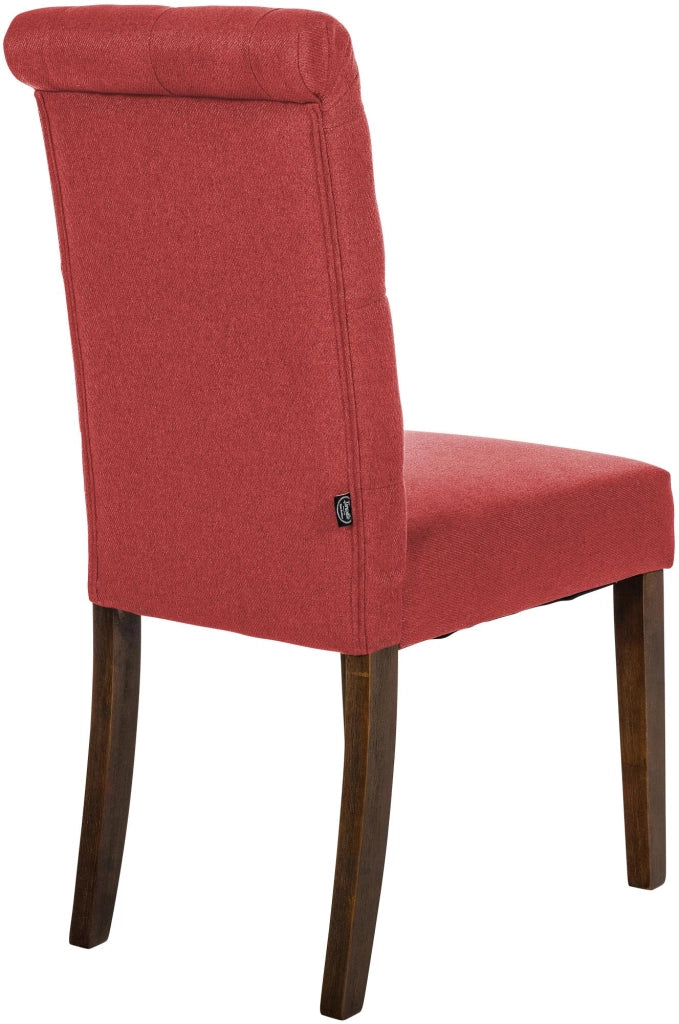 Set di 2 sedie da pranzo Lisburn rosso,Tessuto