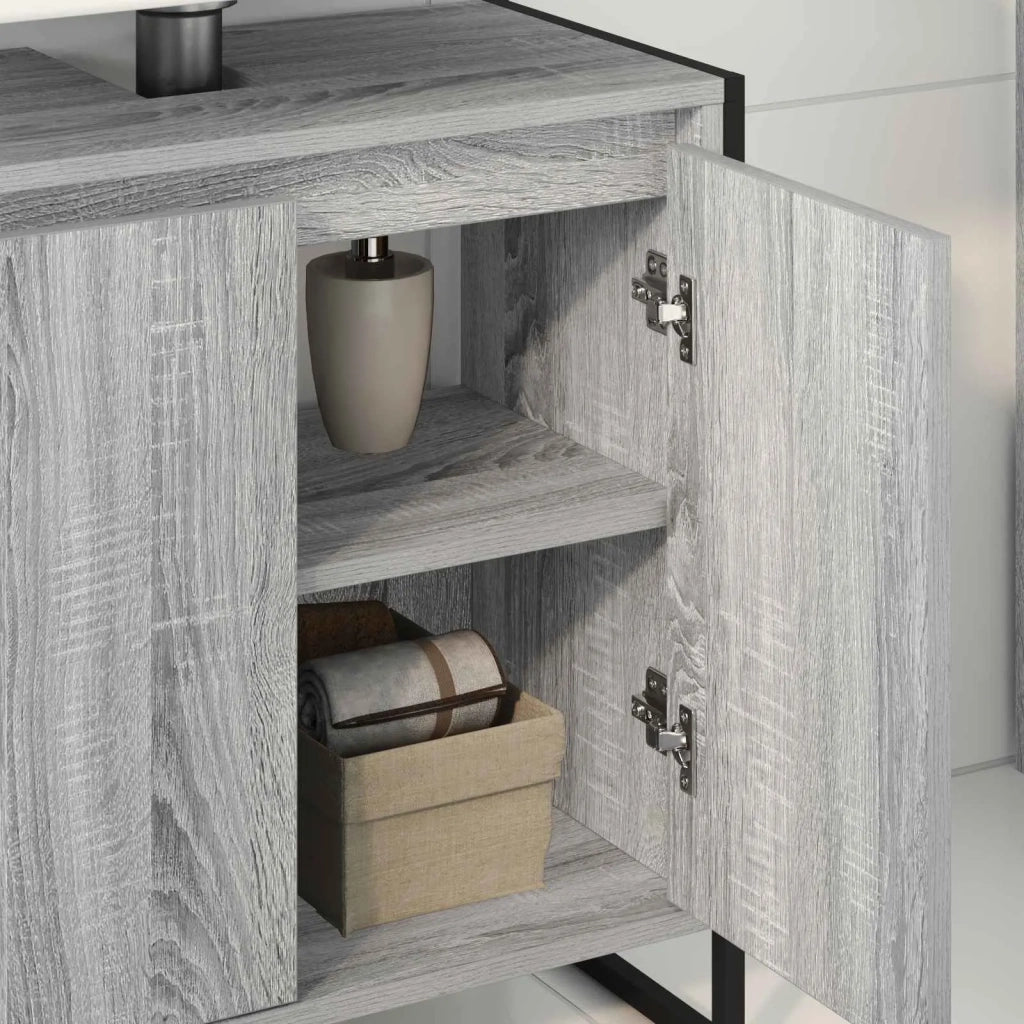 Mobile da Bagno Grigio Sonoma 60 x 30 x 60 cm Legno multistrato
