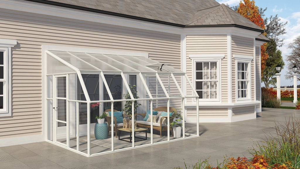 Veranda in Policarbonato Sun Room 2.7X3.8 m Bianco