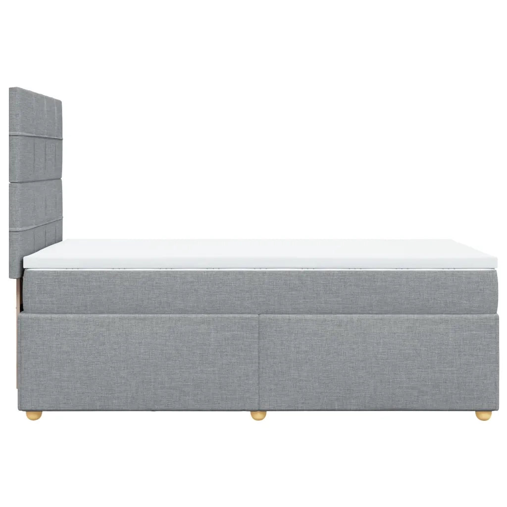 Giroletto a Molle con Materasso Grigio Chiaro 90x200 cm Tessuto 3291163