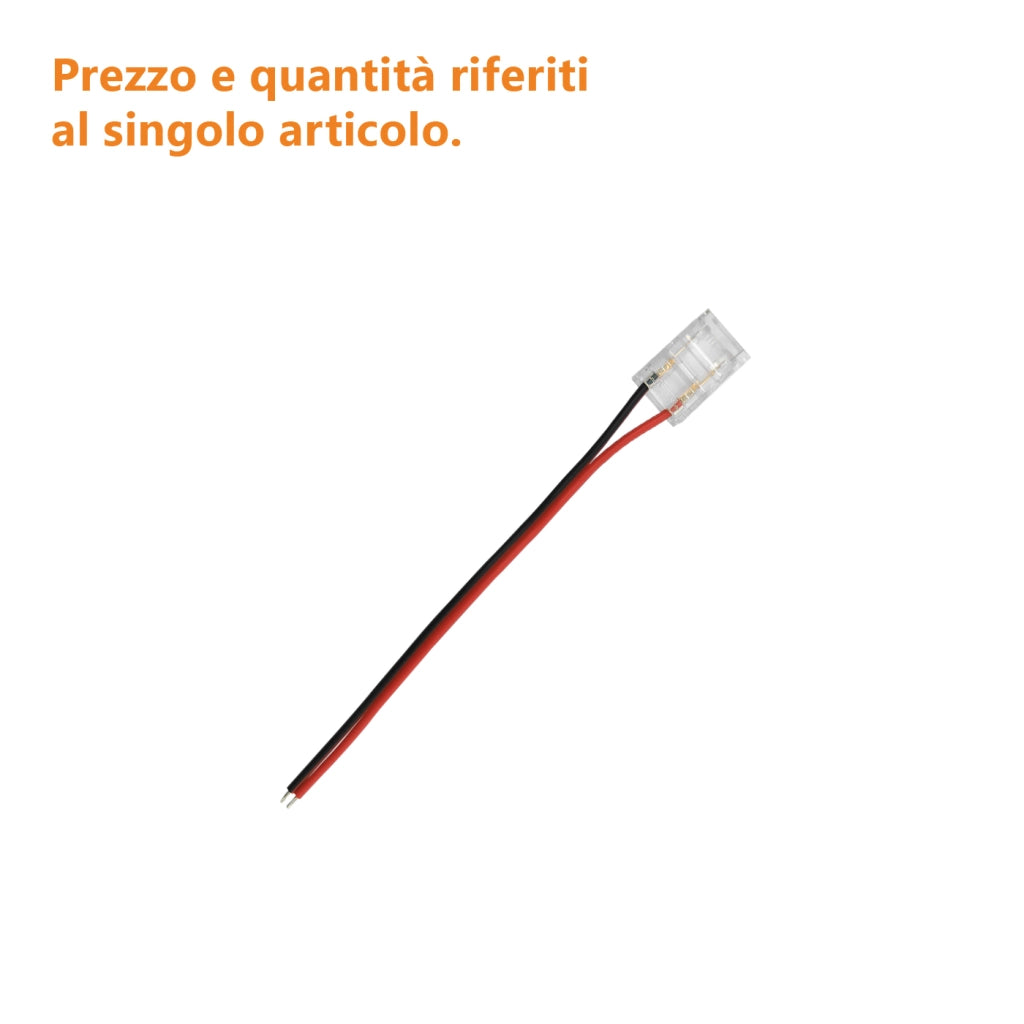 Alcapower Connettore con Cavo per Strisce LED COB 12-24V, Larghezza PCB 10mm, Lunghezza 100mm, Ideale per Giunzione Rapida ed Efficace, Codice AP-10