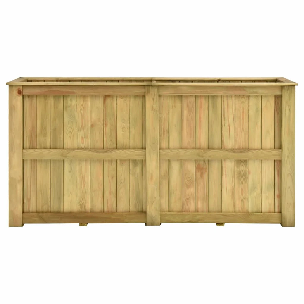 Fioriera rialzata 196 cm in legno di pino impregnato 02_0000844
