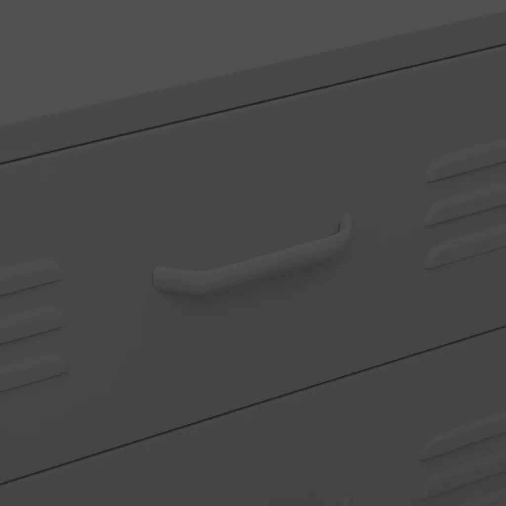 Cassettiera Antracite 80x35x101,5 cm in Acciaio 336204