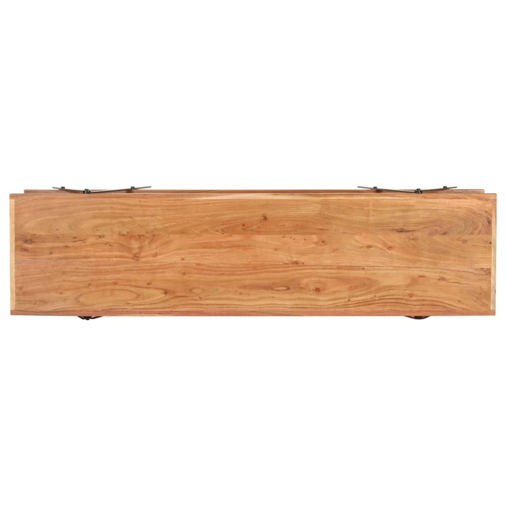 Mobile TV multimediale scaffale TV credenza mobile TV sala da pranzo soggiorno camera da letto 160 x 40 x 50 cm legno massello di acacia marrone 02_0026075
