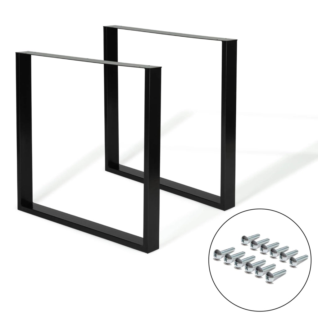 IDMarket - Set di 2 gambe per tavolo quadrato 78x71 cm design industriale