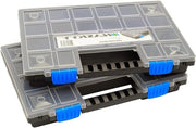 Organizzatore per piccoli componenti - cassetti sortitore - contenitore per attrezzi - scatola per accessori - cassetti per magazzino - box per archiviazione 345 x 249 x 50 mm
