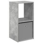 Comodino | Armadio da Notte | Mobiletto da notte Grigio cemento 35 x 32 x 68,5 cm Legno multistrato