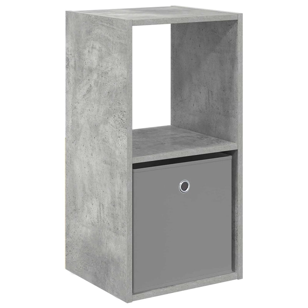 Comodino | Armadio da Notte | Mobiletto da notte Grigio cemento 35 x 32 x 68,5 cm Legno multistrato