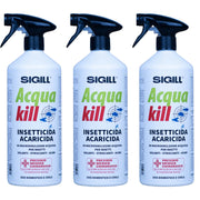 Insetticida acaricida acqua kill insetti striscianti volanti acari 750ml 3 pezzi