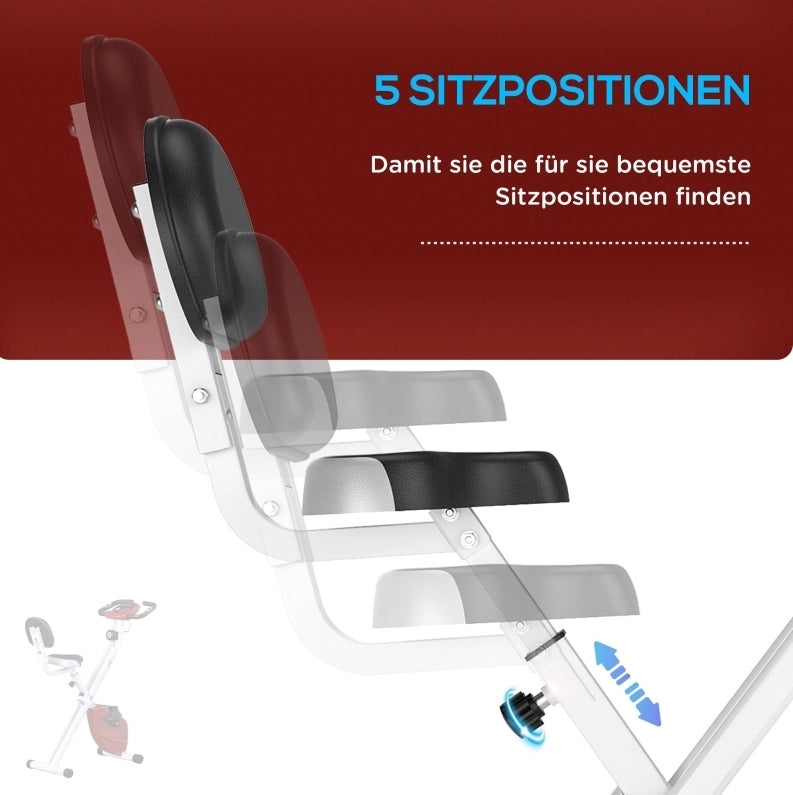 Cyclette pieghevole con resistenza magnetica e display LCD