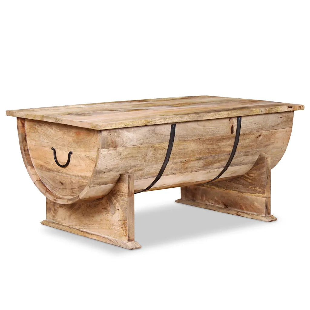 Tavolino da CaffÃ¨ in Legno Massello di Mango 88x50x40 cm