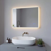 LED Badkamer Spiegel met Verlichting 80x60 cm, Dimbaar, Spiegelverwarming en Instelbare Lichtkleur