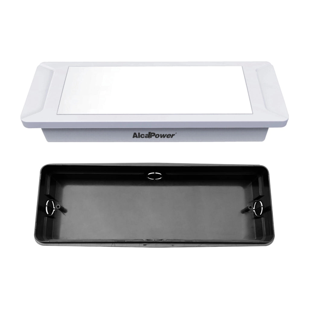 Alcapower Lampada di Emergenza LED 2W 100lm 6500K, Installazione Incasso o Superficie, Batteria Li-Ion 2200mAh, Autonomia 8 Ore, IP20 293x100x55.3mm