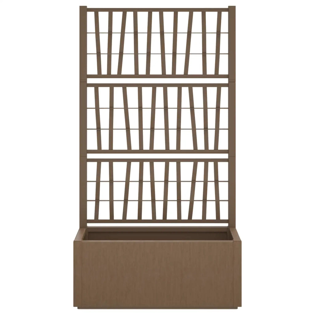 Vaso da Giardino con Trellis Marrone 80 x 36 x 140 cm PP