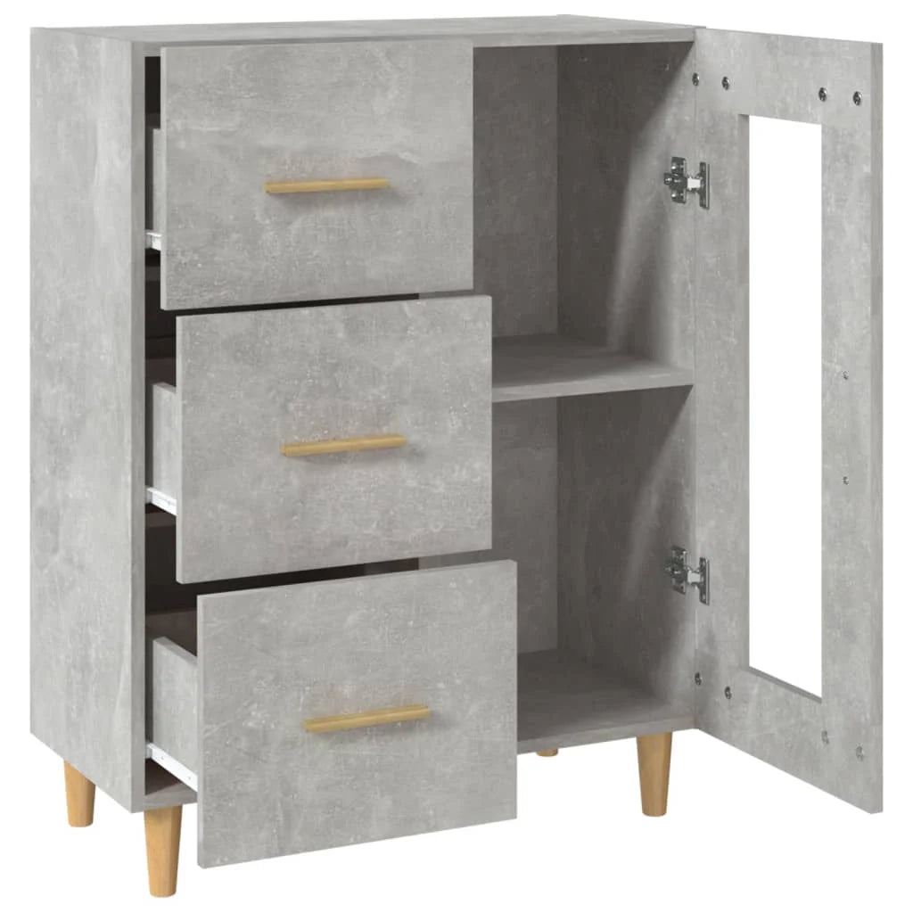 Buffet credenza cassettiera armadio mobile contenitore organizer per cucina soggiorno salotto 69,5 x 34 x 90 cm legno ingegnerizzato grigio 02_0032040
