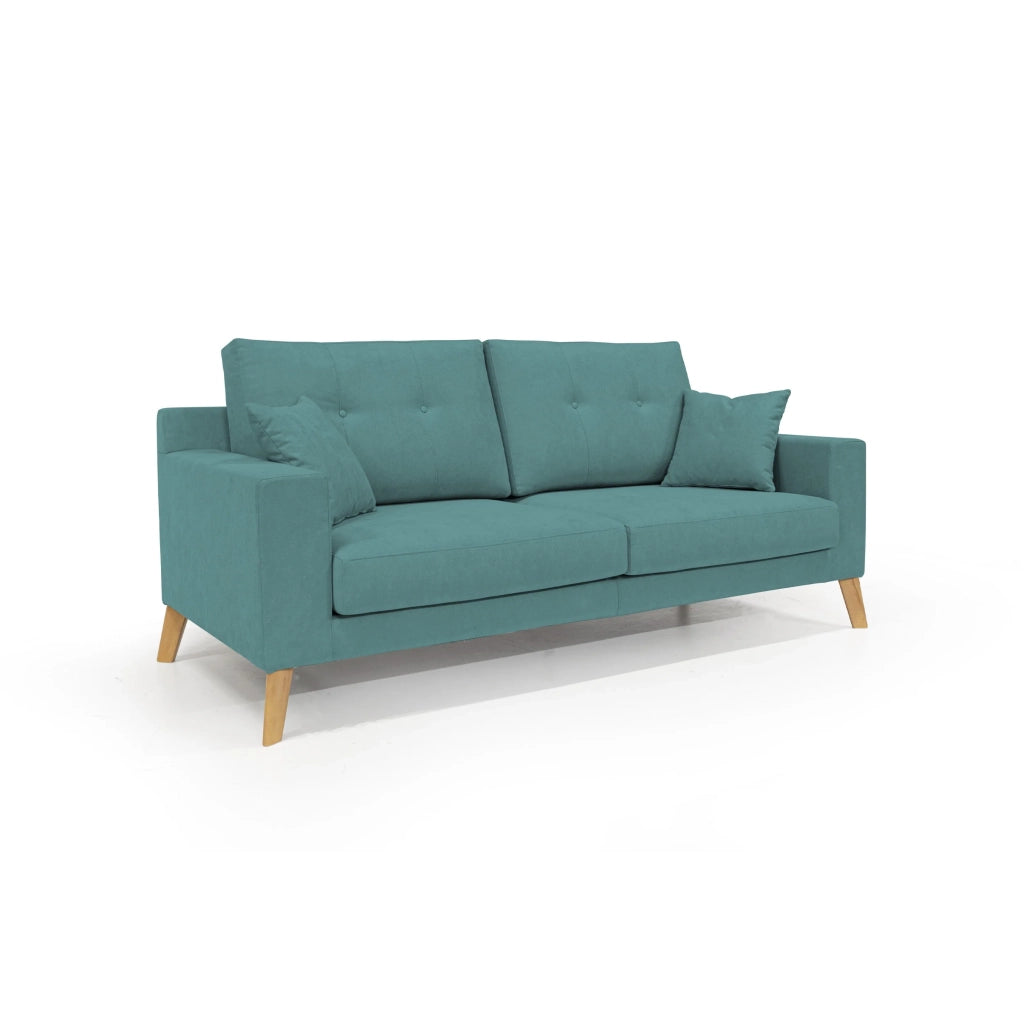 Danish Divano moderno in tessuto morbido impermeabile T02 166 cm petrolio