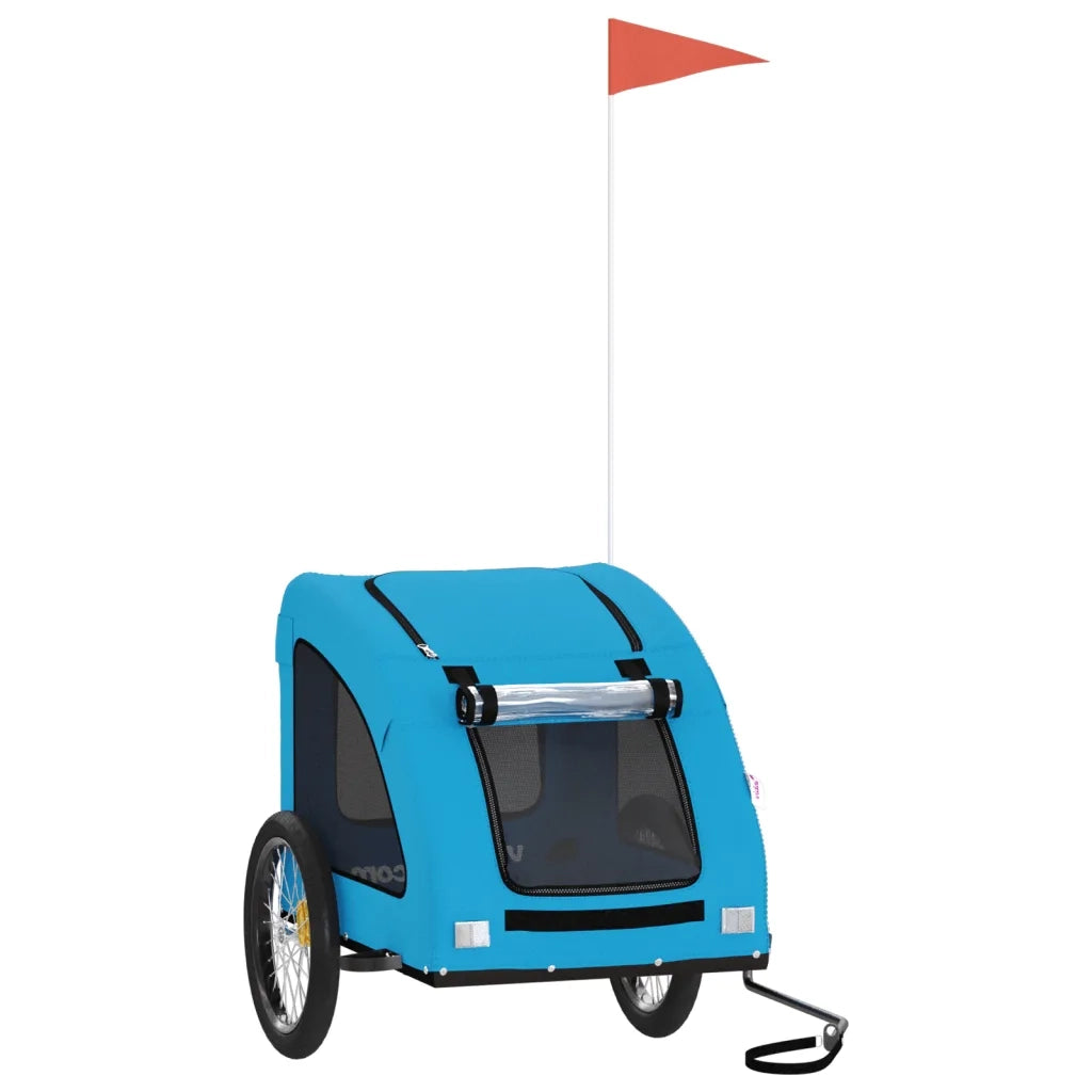 Rimorchio da Bici per Animali Blu Oxford e Ferro CFW6885099
